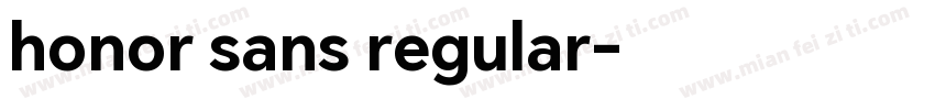 honor sans regular字体转换
